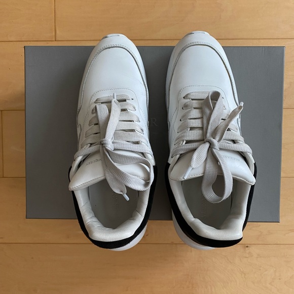 Alexander McQueen Sneaker Pelle S. Gomma Low Top Runner White with Black Suede - Picture 5 of 13